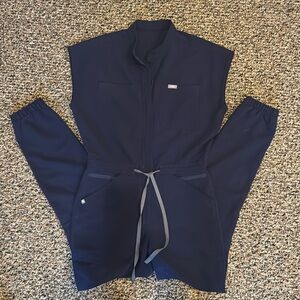 Figs Technical Collection Navy Rafaela Cargo Jumpsuit